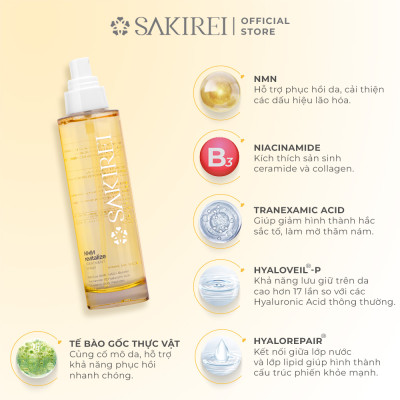 Bộ 4 sản phẩm chăm sóc phục hồi da Sakirei NMN Revitalize từ Nhật Bản