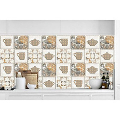 Decal dán bếp họa tiết cổ điển - có sẵn keo GBK07