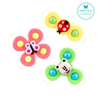 Set 3 đồ chơi con quay spinner hình côn trùng vui nhộn cho bé
