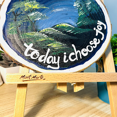 Tranh Vẽ Tay Trên Gỗ Thông Today I Choose Joy Decor Trang Trí Độc Bản Handmade