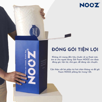 Gối Cao Su Non NOOZ Memory Foam Pillow Gối Công Thái Học Giảm Đau Mỏi Cổ Vai Gáy