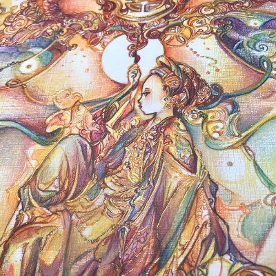 Tranh in nghệ thuật "Nghệ Nhân Diều Sáo"