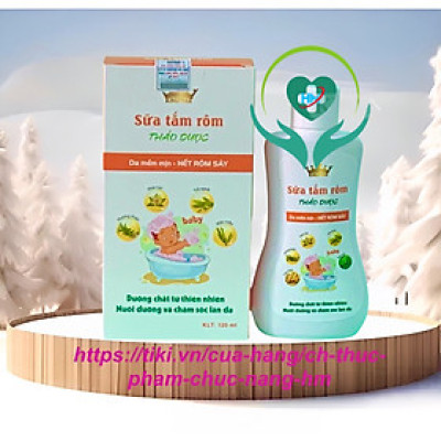 Sữa tắm rôm Thảo dược Kingphar , chai 120ml
