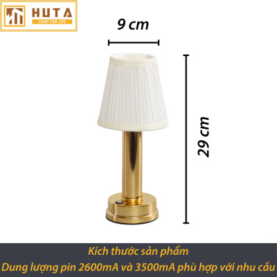 Đèn Bàn Led Quầy Bar HUTA Light For Life RESBED1 Cảm Ứng Điều Chỉnh Độ Sáng Tích Điện Trang Trí Phòng Ăn Nhà Hàng Quán Cà Phê Lounge