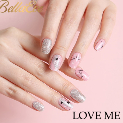 Bộ 20 Miếng Dán Móng Tay Kiểu Hàn Quốc Silicon Không Keo Dán Bellaeve