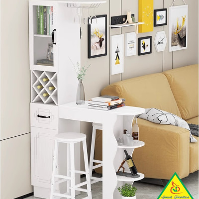 Quầy bar mini, quầy bar kiêm vách ngăn phòng khách nhà bếp 4VQB03 ( Không kèm ghế )- NỘI THẤT LẮP RÁP VIENDONGADV