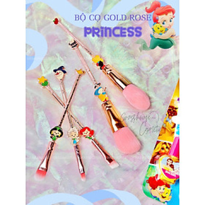BỘ CỌ TRANG ĐIỂM 5 CÂY CÔNG CHÚA PRINCESS GOLD ROSE HÀNG THỦ CÔNG SƠN TỈNH ĐIỆN CAO CẤP
