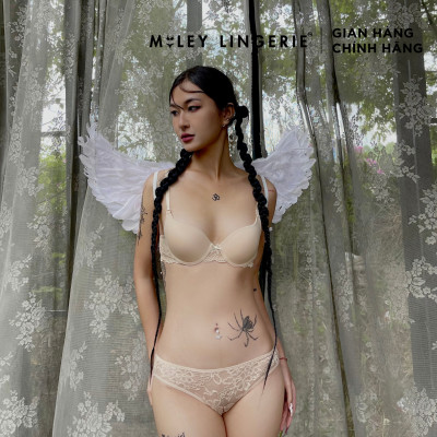 Combo 2 Áo Ngực Cúp Tròn Lưng Ren Miley Lingerie Màu Đen và Da - BRM002