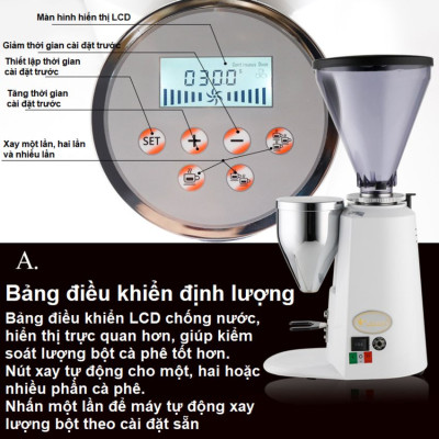 Máy xay hạt cà phê chuyên nghiệp dùng cho quán cà phê L-Beans 900A Công suất: 360W~1/2HP và tốc độ 1.450 vòng/phút với 6 – 9kg/giờ - HÀNG NHẬP KHẨU