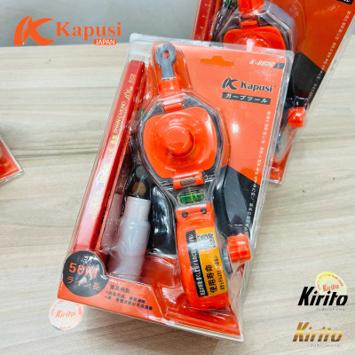 Dụng cụ búng mực thương hiệu kapusi tools dài 50m bao gồm lọ mực và bút chì sử dụng trong công việc xây dựng, nội thất