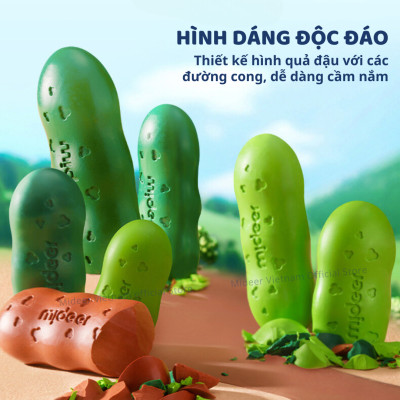 Màu sáp Lụa hạt Đậu Pease Crayons Mideer, Bút Sáp Màu Hữu Cơ An Toàn cho bé