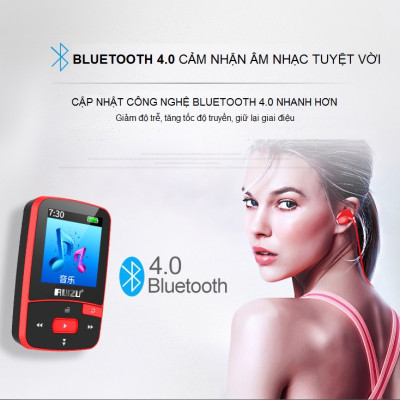 Máy nghe nhạc Lossless thể thao bluetooth 4.0 RUIZU X50 8GB - Hàng Nhập Khẩu