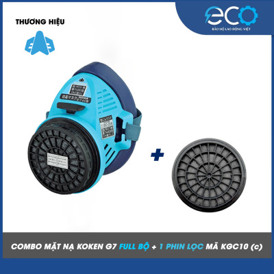 Trọn Bộ Mặt Nạ Koken G7 Nhật Bản (Mặt Nạ + 2 Phin Lọc) | Combo Tiết Kiệm - Chống Độc - An Toàn Tuyệt Đối