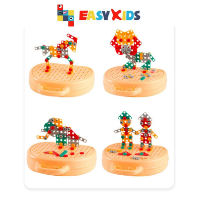 Đồ Chơi Lắp Ráp Lắp Ghép Vali Kỹ Sư Cho Bé, Đồ Chơi Nhập Vai Kèm Khoan Điện, Vặn Ốc Vít