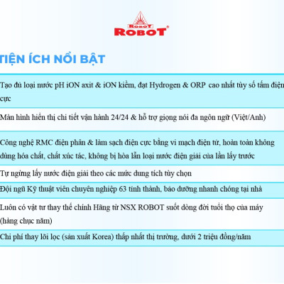 Máy Lọc Nước Điện Giải Ion Kiềm ROBOT IonPrince 1111 - Hàng Chính Hãng