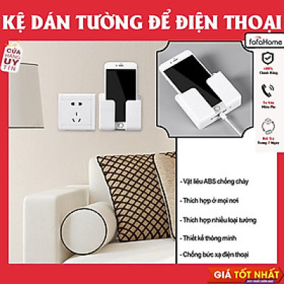 Combo 5 Kệ Dán Tường Để Điện Thoại, Ống Cắm Điều Khiển Remote Xẻ Rãnh Siêu Tiện Lợi - Khay Đựng Đồ, Bút Viết Đa Năng Giao Màu Ngẫu Nhiên