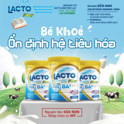 Sữa Mát Lacto Fiber BA+ ( 6-36 tháng) Hỗ trợ tiêu hóa, hấp thụ