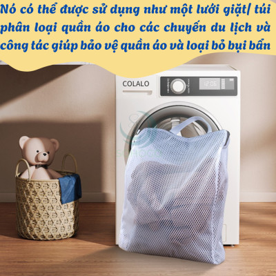 Túi giặt lưới chống biến dạng đồ 3 size– Dạng hộp có quai xách Túi lưới giặt đồ 3D cao cấp  Túi giặt vải lưới chống xù – Giữ phom quần áo Túi giặt bảo vệ đồ thời trang – Có tay cầm tiện lợi