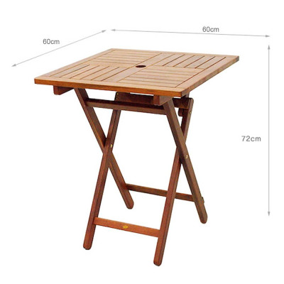 Bàn Xếp Gorontalo 700 IBIE NT4013 (70 x 70 x 72 cm) - Nâu