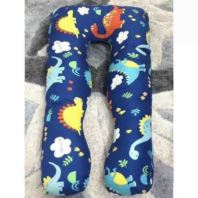 Gối ôm chữ U vỏ cotton satin Hàn Quốc cao cấp 120cm bông gòn mềm êm cho mẹ ngủ ngon - Giao họa tiết ngẫu nhiên