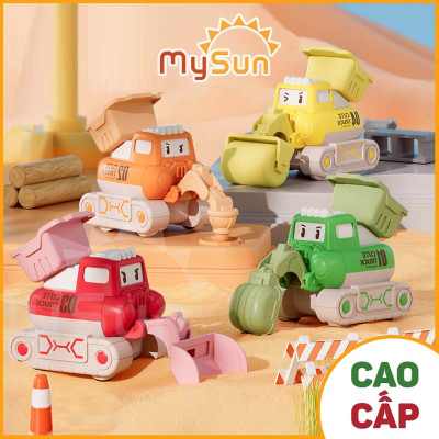 Ô tô đồ chơi trẻ em mô hình xe công trình máy xúc, múc, xe ủi đất cho bé MySun 