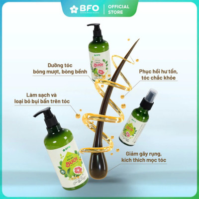 Combo 2 Xịt Dưỡng Tóc Tinh Dầu Bưởi Kích Thích Mọc Tóc, Dưỡng Tóc, Phục Hồi Tóc Hư Tổn BFO Behair