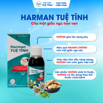 [Combo 3 Hộp] Siro An Thần Ngủ Ngon Harman Tuệ Tĩnh - Hỗ trợ an thần, giúp dễ ngủ, ngủ ngon sâu giấc