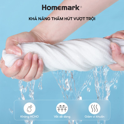 Khăn Tắm 100% Cotton Pakistan Cao Cấp Homemark - Siêu Dày, Mềm Mại, Không Phai Màu, Thấm Hút Tốt