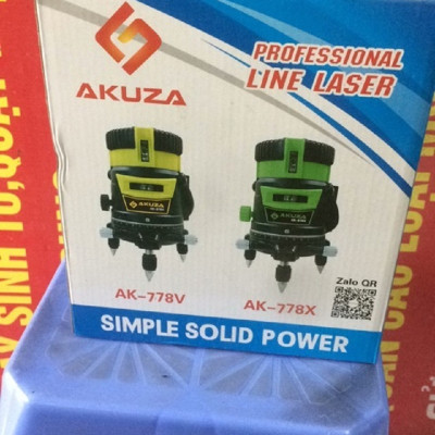 Máy cân mực laser AKUZA 5 tia xanh SIÊU SÁNG - Tặng chân 1,2 m