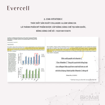 Ampoule Nâng cơ Đàn hồi Săn chắc Trắng sáng da Công nghệ Tế bào gốc EVERCELL Radiance Lifting 15ml 