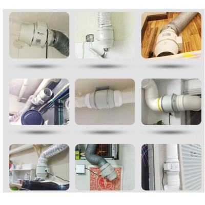 Quạt thông gió nối ống phi 100 - Quạt hút đồng trục cấp khí tươi cho công trình nhà - Hàng chính hãng GDXLFJ siêu chống ồn