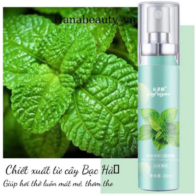 2 Chai Xịt Thơm Miệng Hương Bạc Hà , Hơi Thở Tươi Mát: Diệt Khuẩn Cho Nam Nữ, Hương Quyến Rũ, ĐỒ TRANG TRÍ NHÀ CỬA