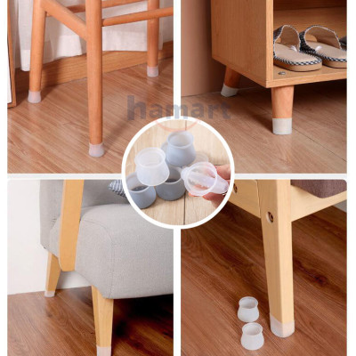 COMBO 4 Miếng Lót Chân Bàn Ghế Silicone Bọc Chân Bàn Ghế Vuông & Tròn Tiện Lợi