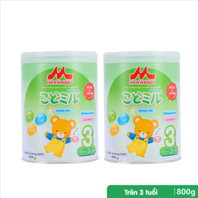 Combo 2 lon Sữa Morinaga số 3 Hương vani (Kodomil)