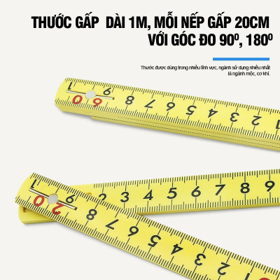 Thước gấp 1m Shinwa