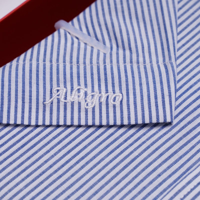 Áo sơ mi nam kẻ cộc tay Custom Fit mã ALGS-C82