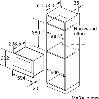 Lò Vi Sóng Âm Tủ Bosch BFL634GS1 Serie 8 - Hàng Nhập khẩu Đức