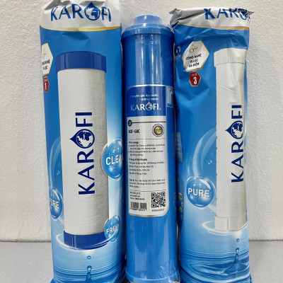 Combo 3 lõi lọc nước Karofi 1,2,3 dành cho máy NE - Hàng chính hãng