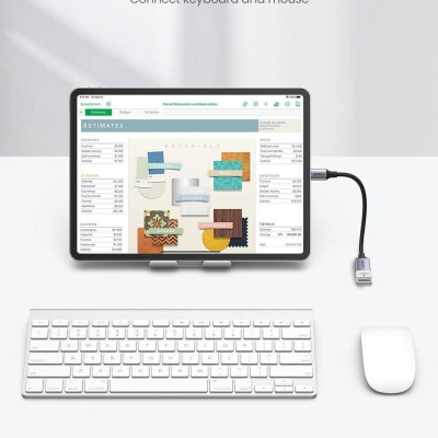 Ugreen UG70889US378TK 10cm bộ chuyển USB type C ra USB 3.0 OTG màu xám - HÀNG CHÍNH HÃNG