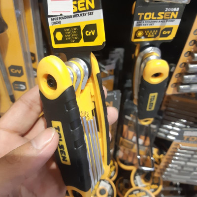 BỘ LỤC GIÁC 8 CÂY ĐẦU BI TOLSEN 20068 - HÀNG CHÍNH HÃNG