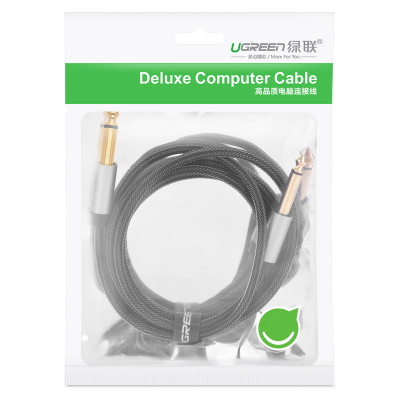 Cáp âm thanh stereo 2 đầu đực chuẩn jack 6.5mm dài 5m UGREEN AV128 40813 - Hàng chính hãng