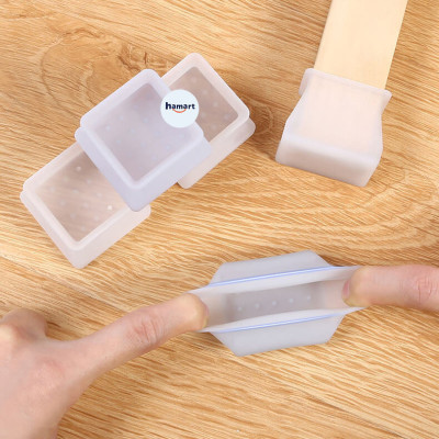 COMBO 4 Miếng Lót Chân Bàn Ghế Silicone Bọc Chân Bàn Ghế Vuông & Tròn Tiện Lợi