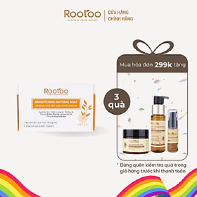 Xà Bông Lưới Tắm Thảo Dược Sáng Da Rootoo Thuần Tự Nhiên Giúp Ngừa Mụn Lưng, Kháng Khuẩn 150g