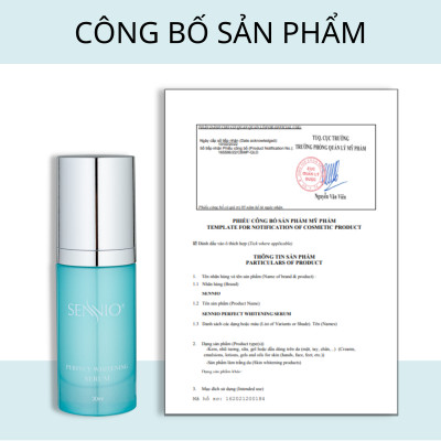 Serum trắng da Sennio Perfect Whitening Serum dưỡng ẩm da mặt tái tạo và phục hồi da 30ml SNO 828
