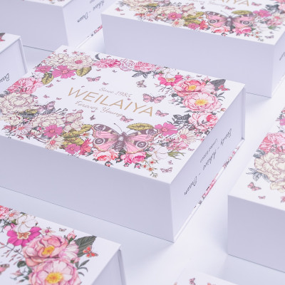 Set quà tặng cao cấp WEILAIYA: Combo Sữa tắm Hoa Hồng và Kem body dưỡng da ban ngày có chống nắng