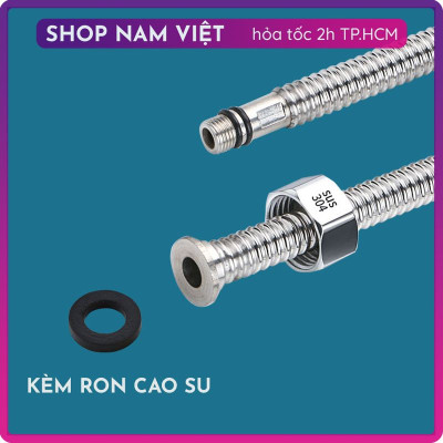 1 Cặp Dây Cấp Nước INOX 304 Đầu Nhỏ Cho Vòi Lavabo, Vòi Rửa Chén Nóng Lạnh