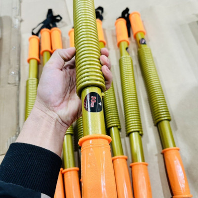 Gậy bẻ Lực10kg ,20kg,30kg,40kg 50kg tập cơ tay ngực vai cao cấp đàn hồi tốt phù hợp luyện tập thể thao tại nhà(Mạ Vàng)