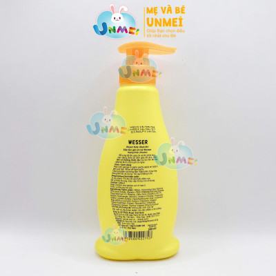 Sữa Tắm Gội Wesser 2in1 Hương Phấn (500ml) - Cam