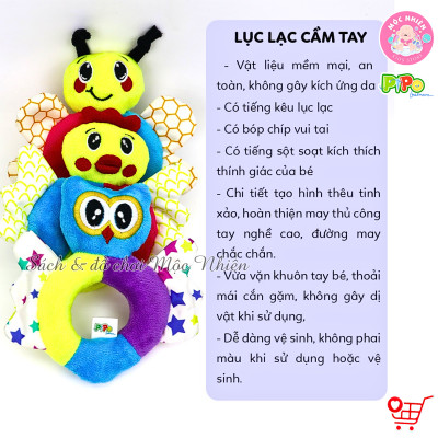 Lục Lạc Vải Cầm Tay Có Bóp Chút Chít - Đồ Chơi Cho Trẻ Sơ Sinh - Pipo Vietnam