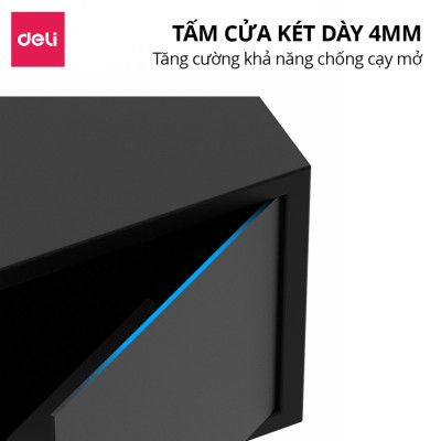 Két Sắt Mini Chính Hãng Deli, Két Sắt Gia Đình 3 Kích Thước Khóa Chống Trộm An Toàn Bảo Mật Cao